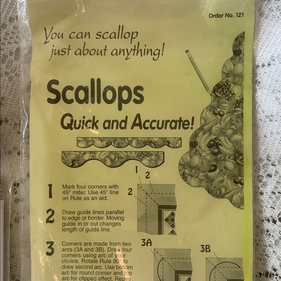 O'LIPFA 45° Mini Ruler and Scallops Radial Ruler Set - Picture 4 of 6